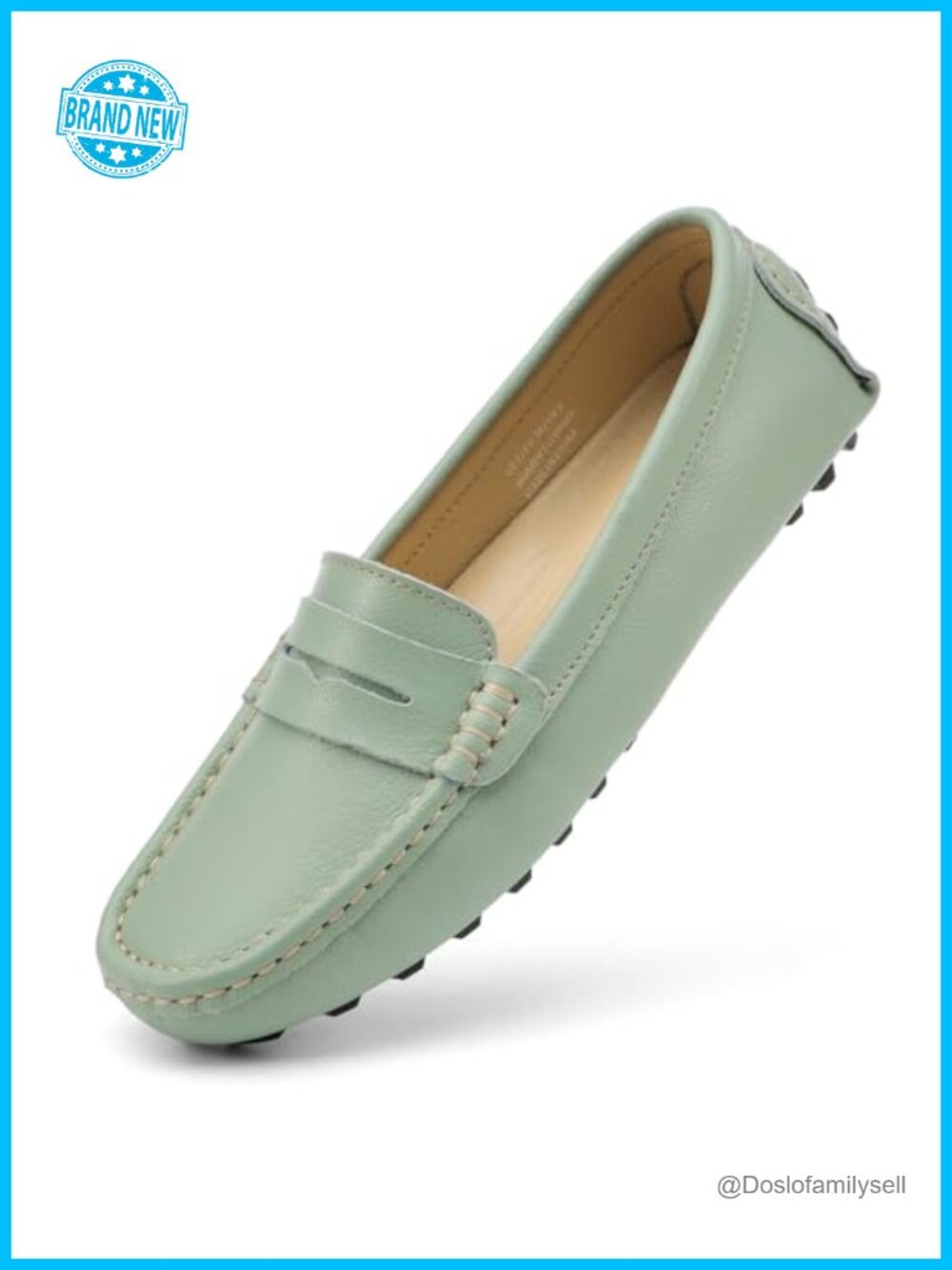 Handmade Genuine Leather Penny Loafers Cushioned Slip-Ons Walking Flats